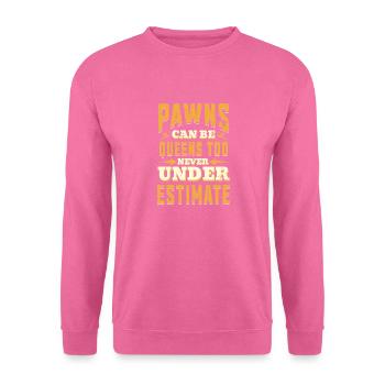 Bauer zu Dame Schach Motivation T-Shirt - Unisex Pullover - Pink - Vorne