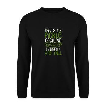 This is my cucumber costume It's kind of a big one - Unisex Sweatshirt - black - Front - Alina (178cm) & Michal (187cm)