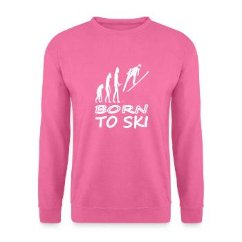Skifahren Homo Sapien Skigebiet Skilehrer Geschenk - Unisex Pullover - Pink - Vorne