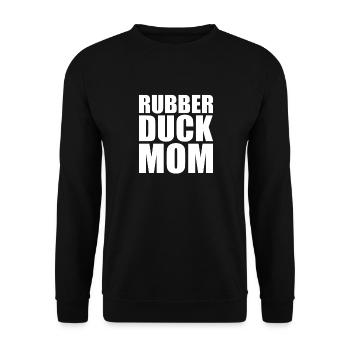Rubber Duck Mom Mother Duckie Duckling Women - Unisex Sweatshirt - black - Front - Alina (178cm) & Michal (187cm)