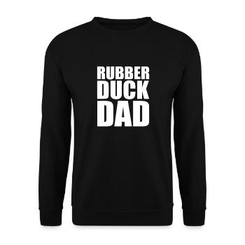 Duckling Duckie Men Father Rubber Duck Dad - Unisex Sweatshirt - black - Front - Alina (178cm) & Michal (187cm)
