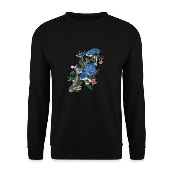 Audubon Blue Jay - Sweat-shirt Unisexe - noir - Devant - Alina (178cm) & Michal (187cm)