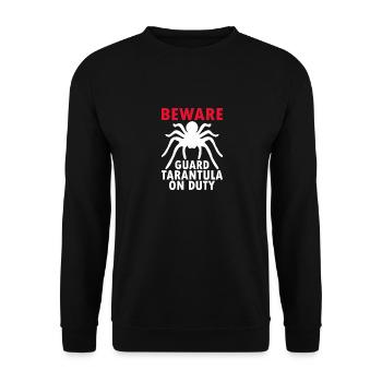 Spinnennetz Vogelspinne Spinnentier Spinnenliebhaber - Unisex Pullover - Schwarz - Vorne - Alina (178cm) & Michal (187cm)
