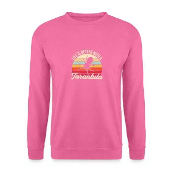 Spinnennetz Vogelspinne Spinnentier Spinnenliebhaber - Unisex Pullover - Pink - Vorne