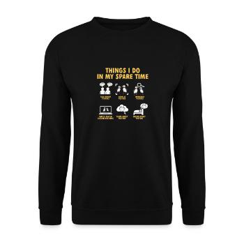 puffin puffin auke birds Lunde - Unisex Sweatshirt - black - Front - Alina (178cm) & Michal (187cm)