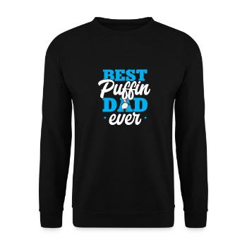 puffin puffin auke birds Lunde - Unisex Sweatshirt - black - Front - Alina (178cm) & Michal (187cm)