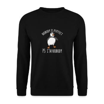 puffin puffin auke birds Lunde - Unisex Sweatshirt - black - Front - Alina (178cm) & Michal (187cm)