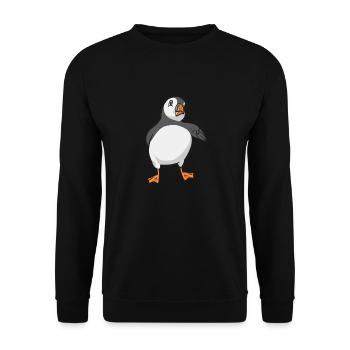 puffin puffin auke birds Lunde - Unisex Sweatshirt - black - Front - Alina (178cm) & Michal (187cm)