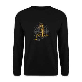 Skeleton Soccer Funny Halloween Sports Player - Unisex Sweatshirt - black - Front - Alina (178cm) & Michal (187cm)
