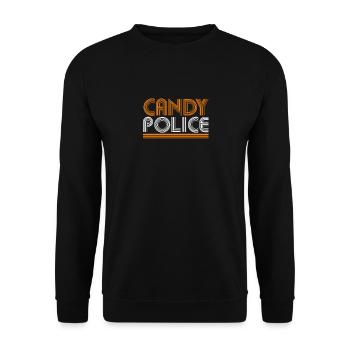 Candy Policeman Funny Halloween Candy - Unisex Sweatshirt - black - Front - Alina (178cm) & Michal (187cm)