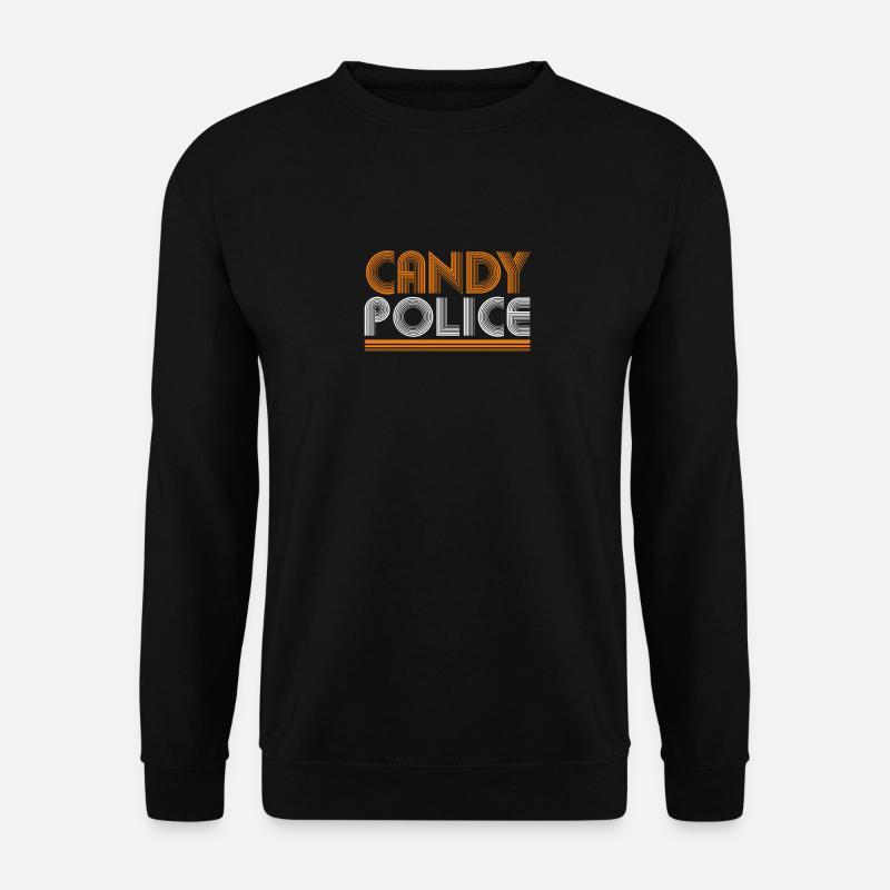 Candy Policeman Funny Halloween Candy - Unisex Sweatshirt - black