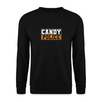 Candy Policeman Funny Halloween Candy - Unisex Sweatshirt - black - Front - Alina (178cm) & Michal (187cm)