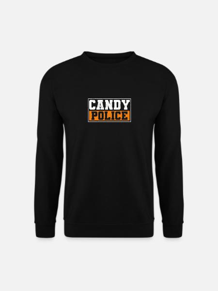 Candy Policeman Funny Halloween Candy - Unisex Sweatshirt - black