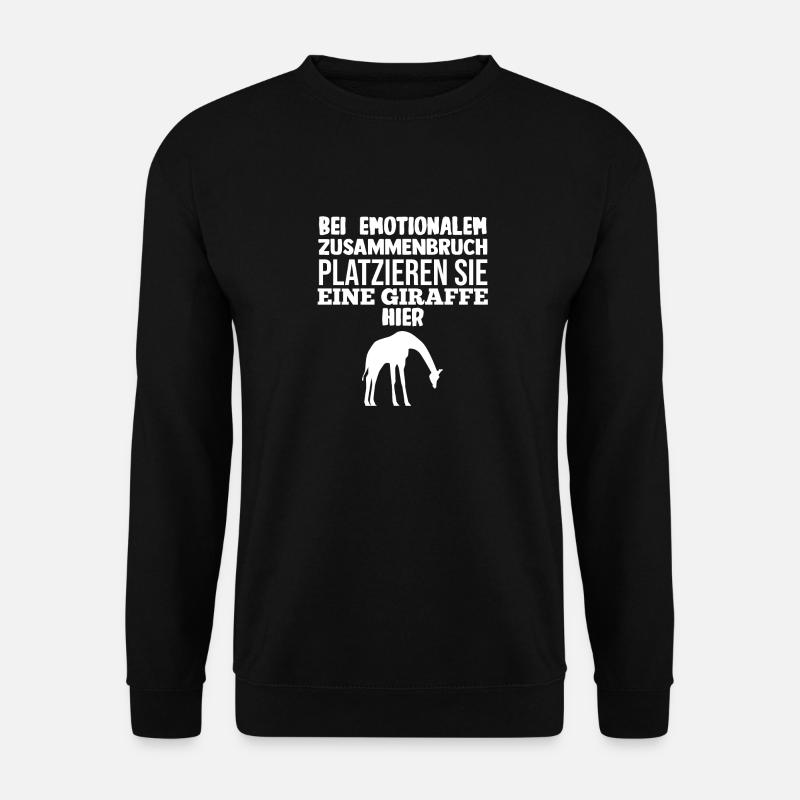 Giraffe Giraffen - Unisex Pullover - Schwarz