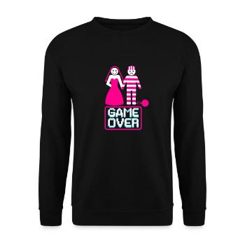 Junggesellenabschied Poltern Polterabend JGA - Unisex Pullover - Schwarz - Vorne - Alina (178cm) & Michal (187cm)