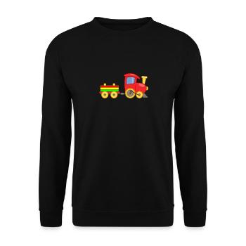 Kleinkinderzug, den ich liebe, trainiert nur einen Jungen, der liebt - Unisex Pullover - Schwarz - Vorne - Alina (178cm) & Michal (187cm)