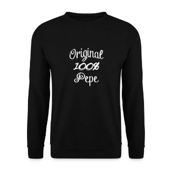 Original 100% Pepe - Unisex Pullover - Schwarz - Vorne - Alina (178cm) & Michal (187cm)