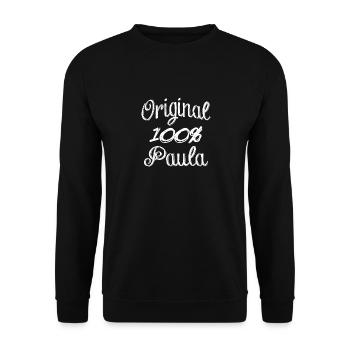 100% Original Paula - Unisex Sweatshirt - black - Front - Alina (178cm) & Michal (187cm)
