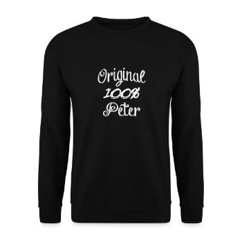 Original 100% Peter - Unisex Sweatshirt - black - Front - Alina (178cm) & Michal (187cm)