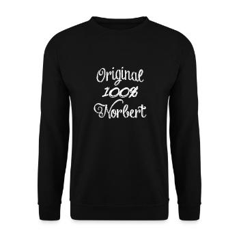 100% Original Norbert - Unisex Sweatshirt - black - Front - Alina (178cm) & Michal (187cm)