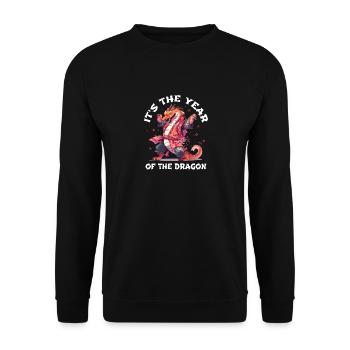 Nouvel An chinois Dragon Vietnam I Cadeau - Sweat-shirt Unisexe - noir - Devant - Alina (178cm) & Michal (187cm)