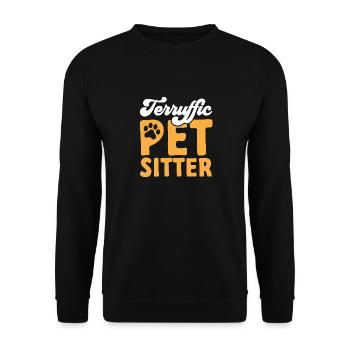 Pet Sitting Cat Dog Pet Sitter - Unisex Sweatshirt - black - Front - Alina (178cm) & Michal (187cm)