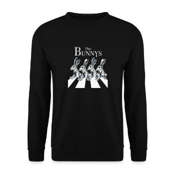 Bunnies - Unisex Sweatshirt - black - Front - Alina (178cm) & Michal (187cm)