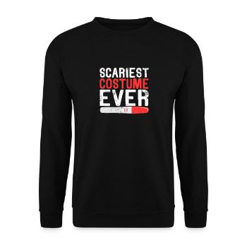 Scariest Costume Ever Funny Halloween - Unisex Sweatshirt - black - Front - Alina (178cm) & Michal (187cm)