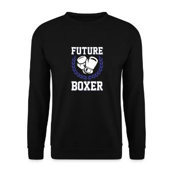 boxer future - Unisex Pullover - Schwarz - Vorne - Alina (178cm) & Michal (187cm)