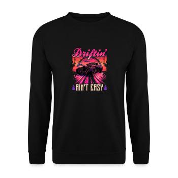 Citation Hot Rod Drift, Retro Muscle Car Womens Hot - Sweat-shirt Unisexe - noir - Devant - Alina (178cm) & Michal (187cm)