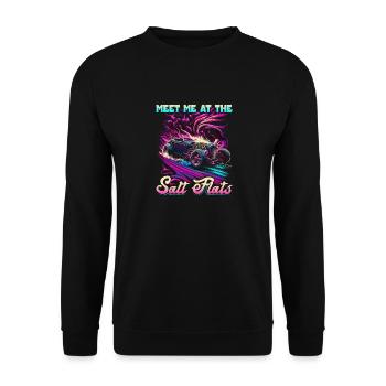 Hot Rod, citation de Bonneville Salt Flats, femme chaude - Sweat-shirt Unisexe - noir - Devant - Alina (178cm) & Michal (187cm)