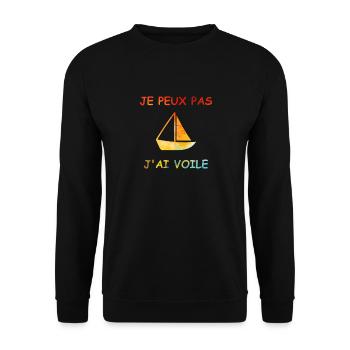 Je peux pas j'ai voile - Sweat-shirt Unisexe - noir - Devant - Alina (178cm) & Michal (187cm)