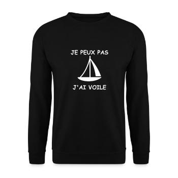 Je peux pas j'ai voile - Sweat-shirt Unisexe - noir - Devant - Alina (178cm) & Michal (187cm)