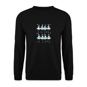 Skelett Ballerinas Ballett Tanz Lustige Halloween - Unisex Pullover - Schwarz - Vorne - Alina (178cm) & Michal (187cm)