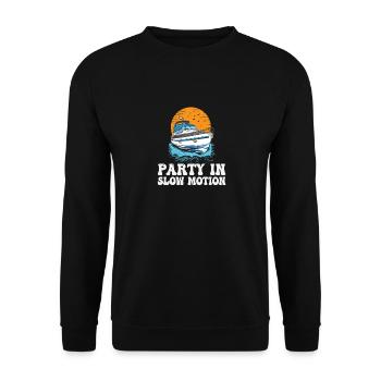 Motorboat Drinking Party In Slow Motion - Unisex Sweatshirt - black - Front - Alina (178cm) & Michal (187cm)