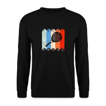 Padel Paddle Raquette Tennis Sport I Cadeau - Sweat-shirt Unisexe - noir - Devant - Alina (178cm) & Michal (187cm)