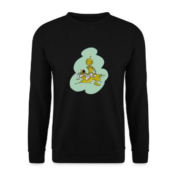 Tirobot Vert sur vert - Sweat-shirt Unisexe - noir - Devant - Alina (178cm) & Michal (187cm)