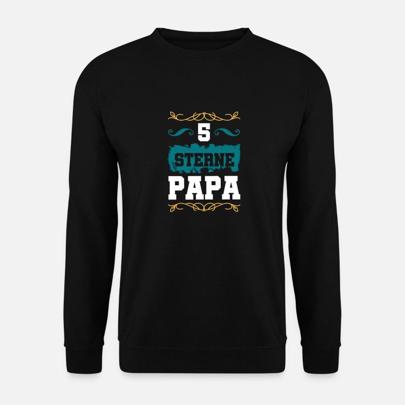 5 Sterne Papa - Unisex Pullover - Schwarz