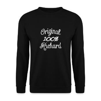 Original 100% Richard - Unisex Sweatshirt - black - Front - Alina (178cm) & Michal (187cm)