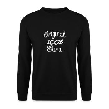 Original 100% Sara - Unisex Pullover - Schwarz - Vorne - Alina (178cm) & Michal (187cm)