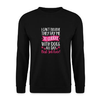 Pet Sitting Cat Dog Pet Sitter - Unisex Sweatshirt - black - Front - Alina (178cm) & Michal (187cm)