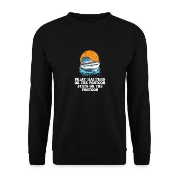Ce qui se passe sur le ponton reste sur le ponton - Sweat-shirt Unisexe - noir - Devant - Alina (178cm) & Michal (187cm)