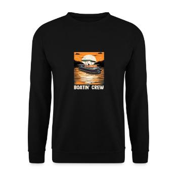 Motorboating Squad Pontoon Boatin Crew Lake Life - Unisex Pullover - Schwarz - Vorne - Alina (178cm) & Michal (187cm)