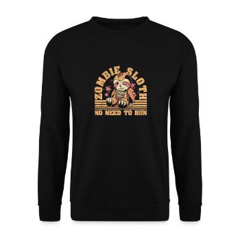 Zombie Sloth: No Need to Walk Desire - Unisex Sweatshirt - black - Front - Alina (178cm) & Michal (187cm)