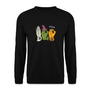 Boo Hands American Sign Language Pride ASL - Sweat-shirt Unisexe - noir - Devant - Alina (178cm) & Michal (187cm)