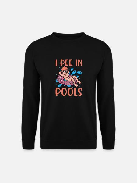 Ich Pinkle In Pools Witz Witz Lustiger - Unisex Pullover - Schwarz