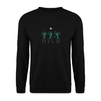 Dancing Skeletons Dab Dance Poses Funny - Unisex Sweatshirt - black - Front - Alina (178cm) & Michal (187cm)