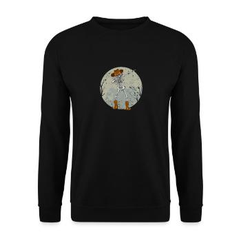 Dabbing Skeleton Cowboy Hat Drôle Halloween Dab - Sweat-shirt Unisexe - noir - Devant - Alina (178cm) & Michal (187cm)