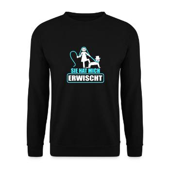 Junggesellenabschied Polterabend JGA Männer - Unisex Pullover - Schwarz - Vorne - Alina (178cm) & Michal (187cm)