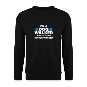 Dog Sitter Gift, Professional Dog Sitter - Unisex Sweatshirt - black - Front - Alina (178cm) & Michal (187cm)